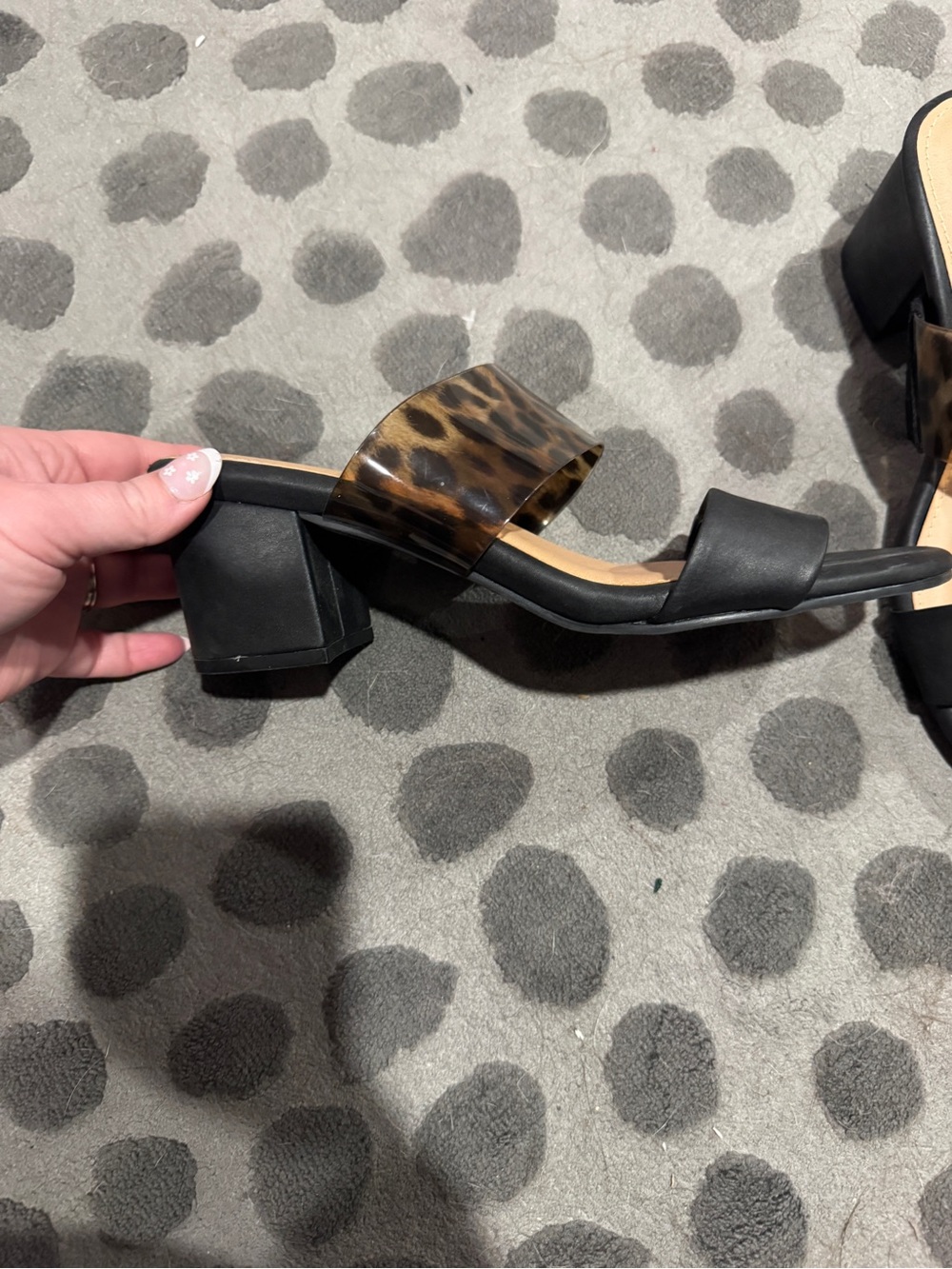 Torrid Heeled Sandals with Leopard Print Strap - Picture 2 of 4